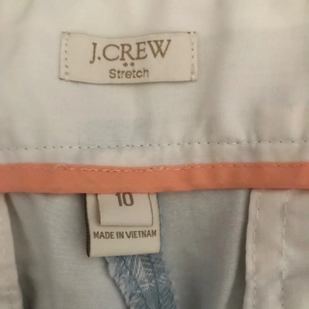 J.Crew Stretch Nautical rope print blue Chino side zip Shorts sz 10 4.5 inseam